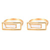 Natural Shell Rectangle Finger Ring RJEW-N039-01-2