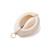 6Pcs 6 Styles Natural Cowrie Shell & Glass Seed Beads Pendants PALLOY-JF02759-07-5