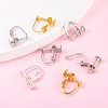 Brass Screw On Clip-on Earring Findings KK-L164-02-1