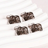 Natural Ice Obsidian Carved Elephant Beads PW-WGDD892-01-2