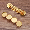 Iron Hair Barrette Findings OHAR-PW0001-025G-1
