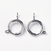 Tarnish Resistant 304 Stainless Steel Smooth Surface Spring Ring Clasps STAS-E143-03B-P-1