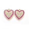Brass Micro Pave Cubic Zirconia Pendants KK-I648-08A-1