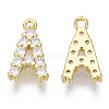 Brass Micro Pave Cubic Zirconia Charms KK-T060-05-A-G-NF-2