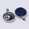 Natural Lapis Lazuli Pendants G-P350-D06-2