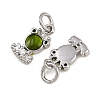 Brass Micro Pave Cubic Zirconia Pendants KK-A269-65P-2