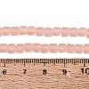 Transparent Frosted Glass Beads Strands GLAA-N072-01A-A04-4