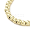Adjustable Brass Round Beaded Slider Bracelets BJEW-D039-31A-G-2