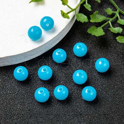Fluorescent Acrylic Beads MACR-R517-8mm-10-1
