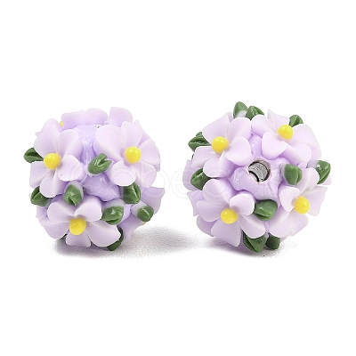 Handmade Polymer Clay Beads CLAY-H009-02E-1