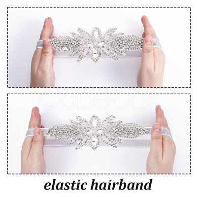 Flower Rhinestone Headbands PHAR-WH0020-05A-1