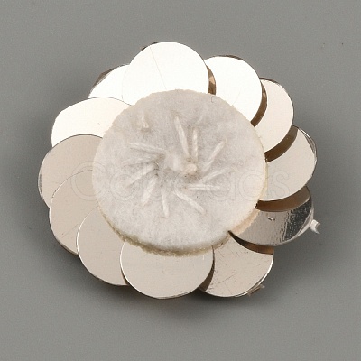 Flower Shape PVC Sequin/Paillette Beading Appliques DIY-WH0308-287C-1