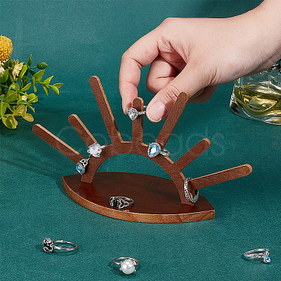 Eye Moon Wood Ring Holder Display RDIS-WH0015-04-1