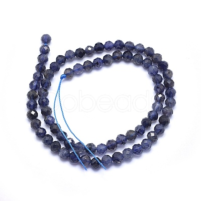 Natural Iolite Beads Strands G-O171-13-5mm-1