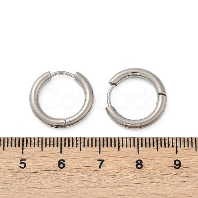 202 Stainless Steel Huggie Hoop Earrings X-EJEW-F111A-16mm-P-1