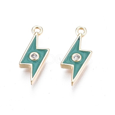 Brass Enamel Charms KK-N232-220-1