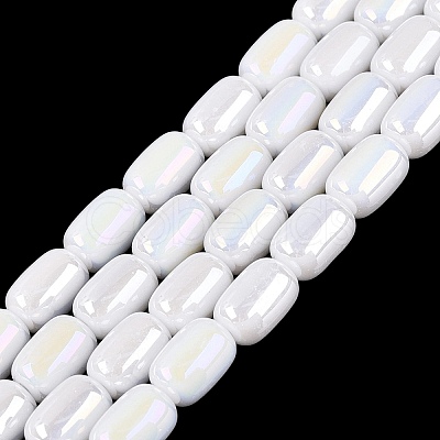 Electroplate Opaque Glass Beads Strands EGLA-Q132-03B-C01-1
