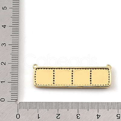Brass Micro Pave Clear Cubic Zirconia Connector Charms CU-CBA30E8-01G-B03-1