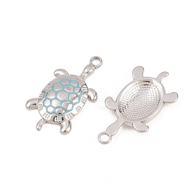 304 Stainless Steel Enamel Pendants STAS-K293-25P-1