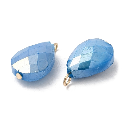 Imitation Jade Glass Pendants KK-Q777-02G-02-1