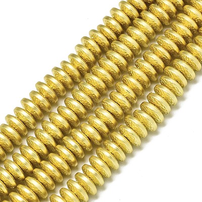 Electroplate Non-magnetic Synthetic Hematite Beads Strands G-S372-001-02G-1