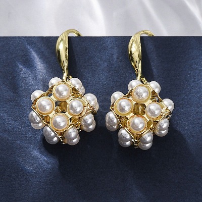 Brass Dangle Stud Earrings X-EJEW-F362-07G-1
