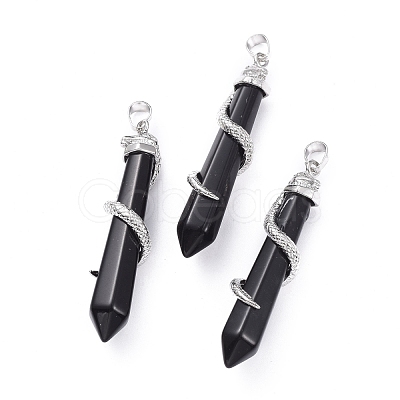 Natural Gemstone Big Pointed Pendants G-F696-B-1