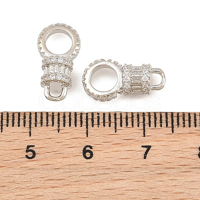 Brass Micro Pave Cubic Zirconia Connector Charms CU-CBAB99C-05P-1