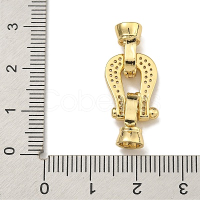 Brass Micro Pave Cubic Zirconia Fold Over Clasps KK-U037-27G-03-1