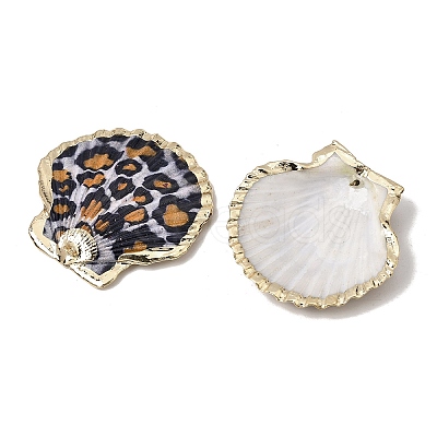Brass & Natural Shell Pendants SH-CBA27C9-02-1