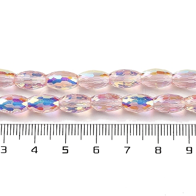 AB Color Plated Transparent Electroplate Beads Strands EGLA-H104-05C-1