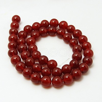 Natural Carnelian Beads Strands X-G-G338-8mm-02-1