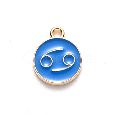 Alloy Enamel Pendants ENAM-S124-01B-02D-1