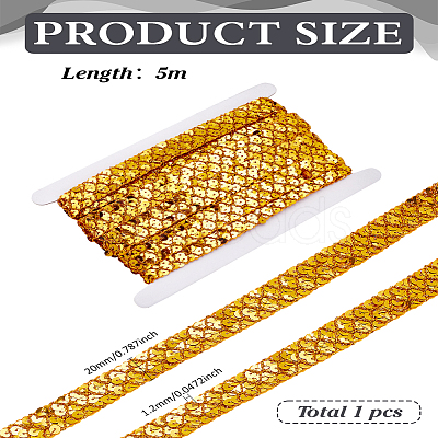 5M Plastic Paillette Beads OCOR-LP0001-22A-1