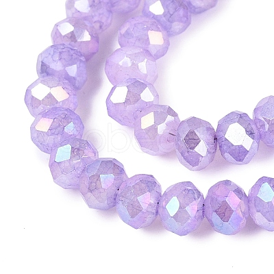 Electroplate Crackle Imitation Jade Glass Beads Strands LS-EGLA-Q131-02B-05-1