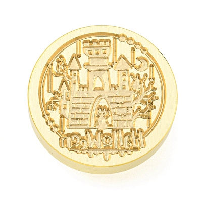 Halloween Series Wax Seal Brass Stamp Heads AJEW-M039-01S-1