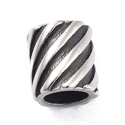 304 Stainless Steel Tube Beads STAS-I190-10AS-1
