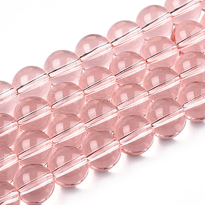 Transparent Glass Beads Strands GLAA-T032-T10mm-10-1
