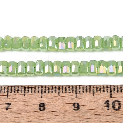 Electroplate Imitation Jade Glass Beads Strands EGLA-N022-09A-D02-1