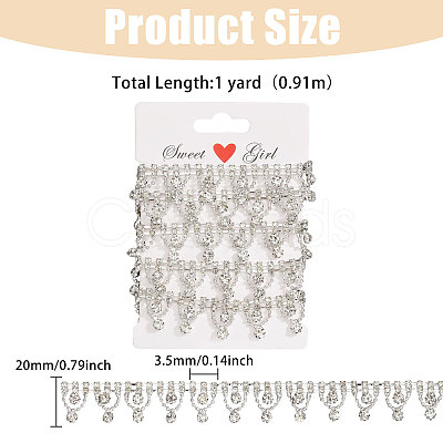 Flower Crystal Glass Rhinestone Cup Chains DIY-GL0005-73-1