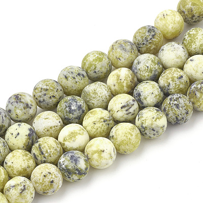 Natural Yellow Turquoise(Jasper) Beads Strands X-G-T106-297-1