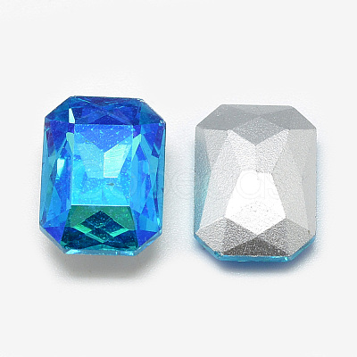 Pointed Back Glass Rhinestone Cabochons RGLA-T019-13x18mm-05-1
