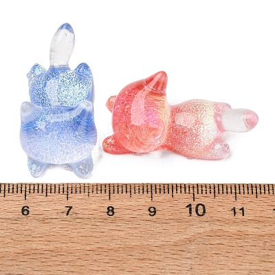 Luminous Transparent Resin Cabochons X-CRES-L045-17-1
