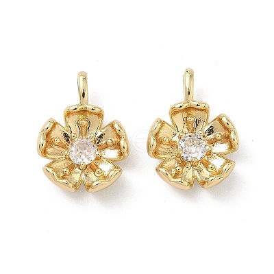 Brass Micro Pave Cubic Zirconia Pendants KK-L260-07G-1