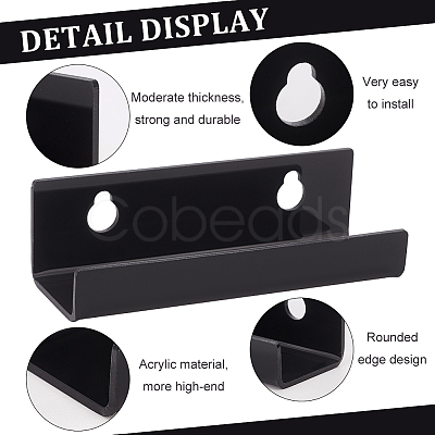 12 Sets 2 Colors Acrylic Vinyl Record Wall Holder AJEW-FG0003-21-1