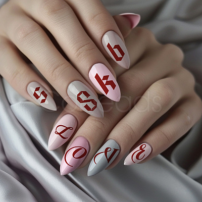 Stainless Steel DIY Nail Art Templates MRMJ-WH0092-026-1