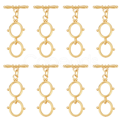 8Pcs Brass Toggle Clasps KK-ME0002-32-1
