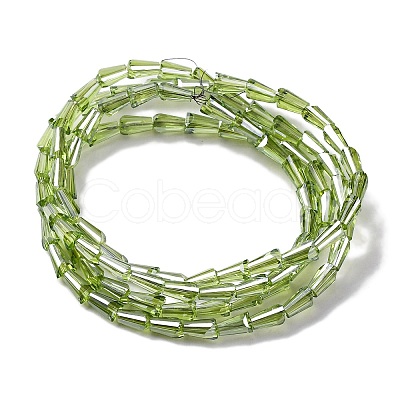 Transparent Electroplate Glass Beads Strands EGLA-H107-02A-PL05-1