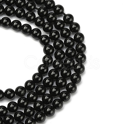 Grade A Natural Tourmaline Round Bead Strands G-L417-10-6mm-1
