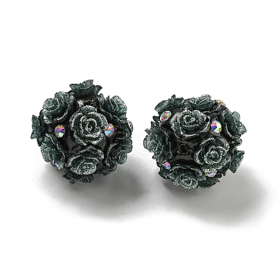 Acrylic Handmade Polymer Clay Rhinestone Beads FIND-Z036-01B-1